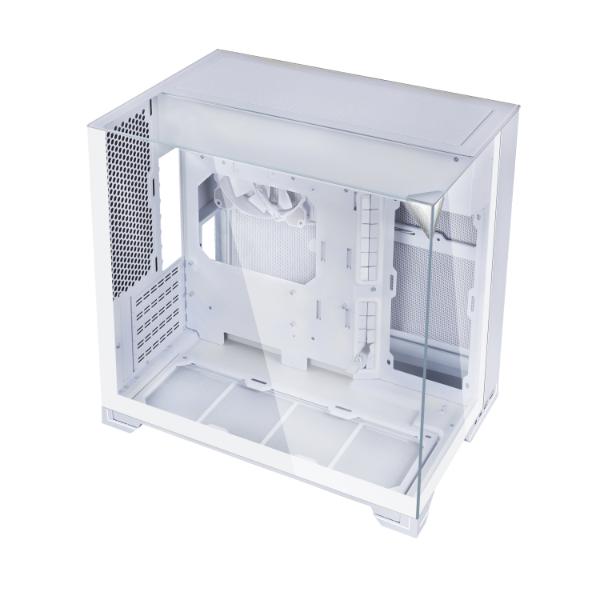 A large main feature product image of Lian Li O11 Vision-M Micro Tower Case (White)