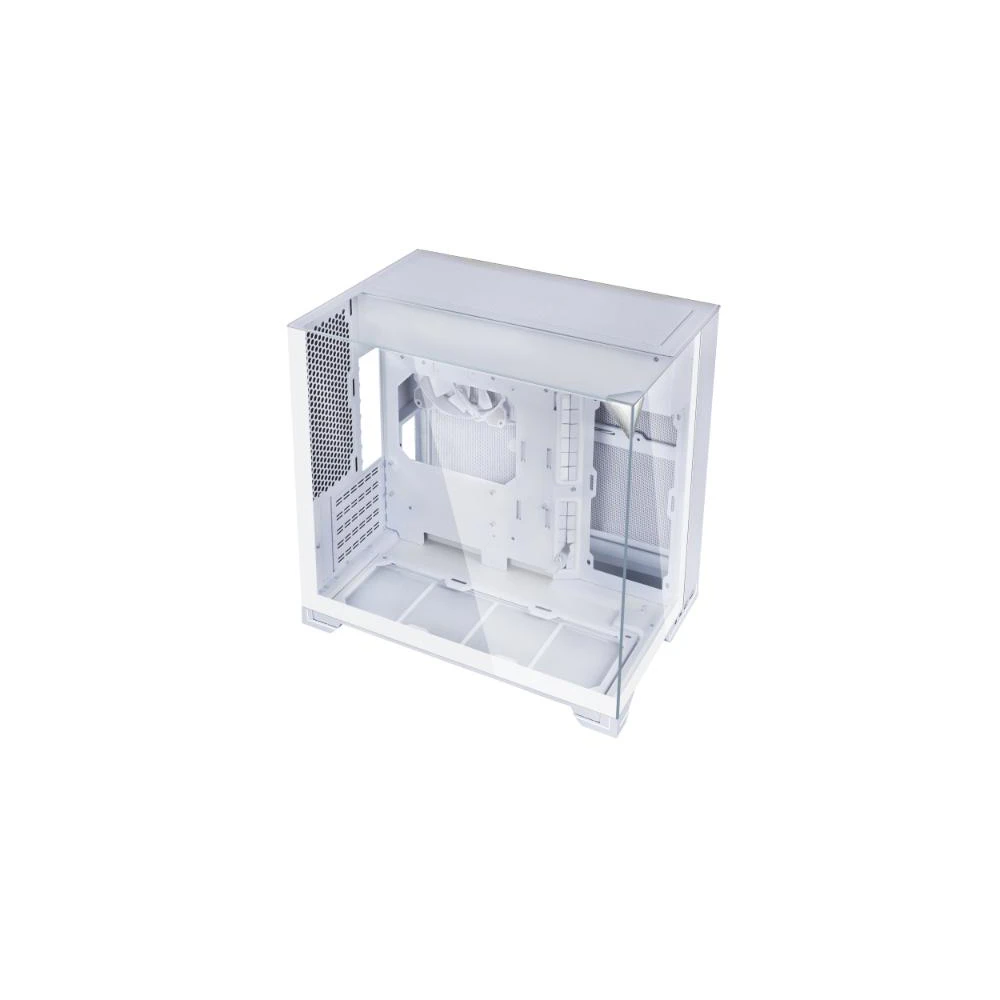 A large main feature product image of Lian Li O11 Vision-M Micro Tower Case (White)