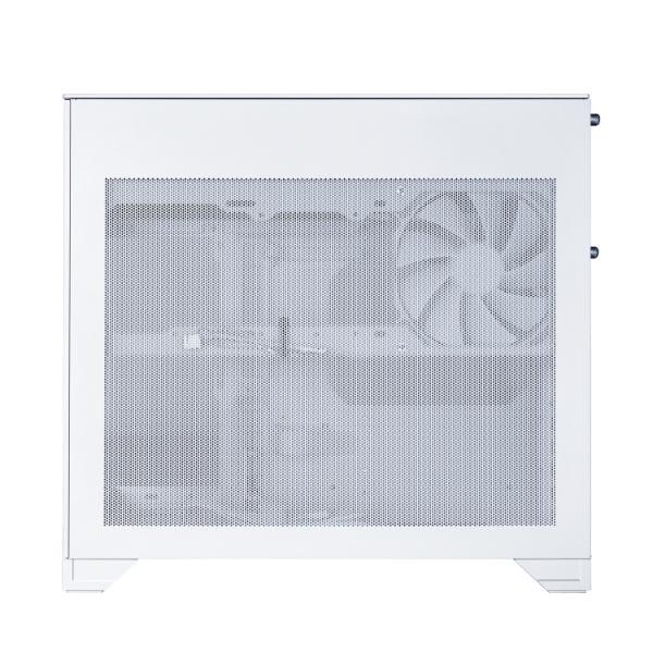 A large main feature product image of Lian Li O11 Vision-M Micro Tower Case (White)