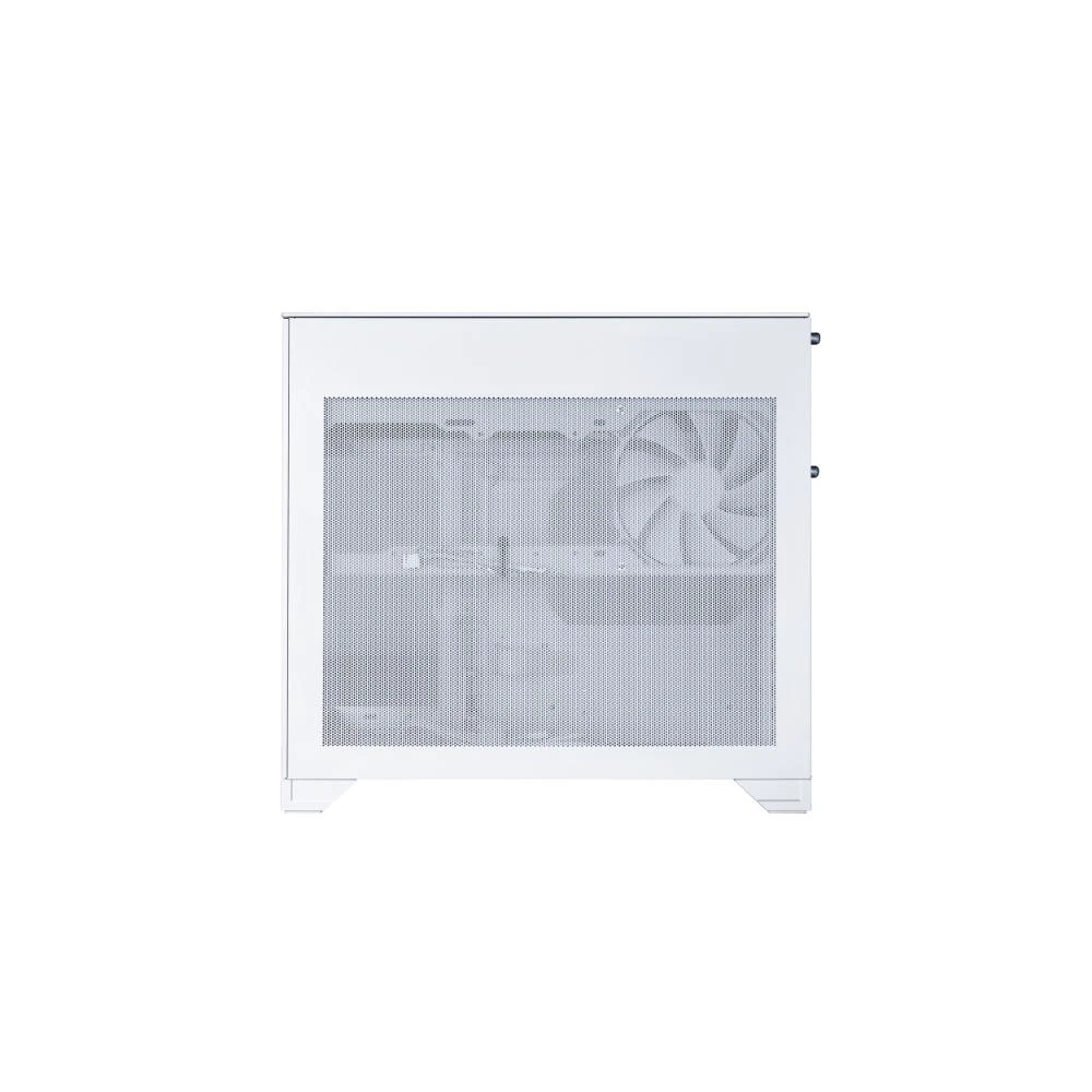 A large main feature product image of Lian Li O11 Vision-M Micro Tower Case (White)