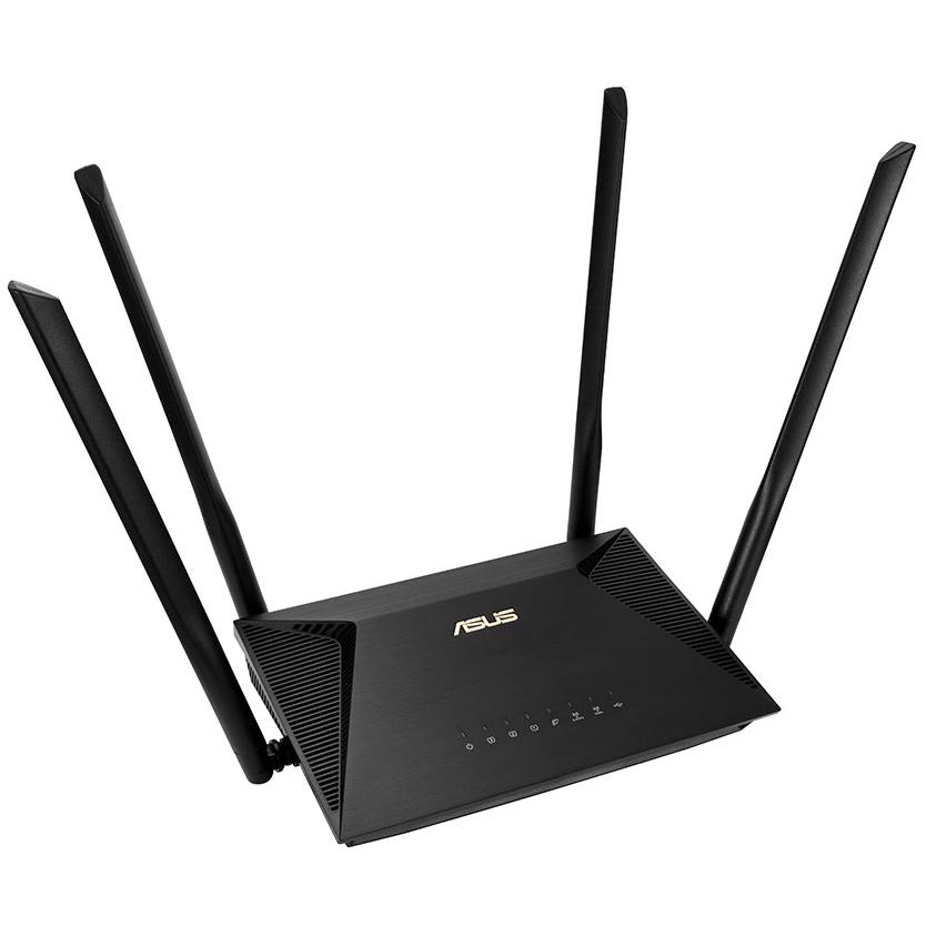 A large main feature product image of EX-DEMO ASUS RT-AX53U AX1800 Dual Band WiFi 6 802.11ax Router