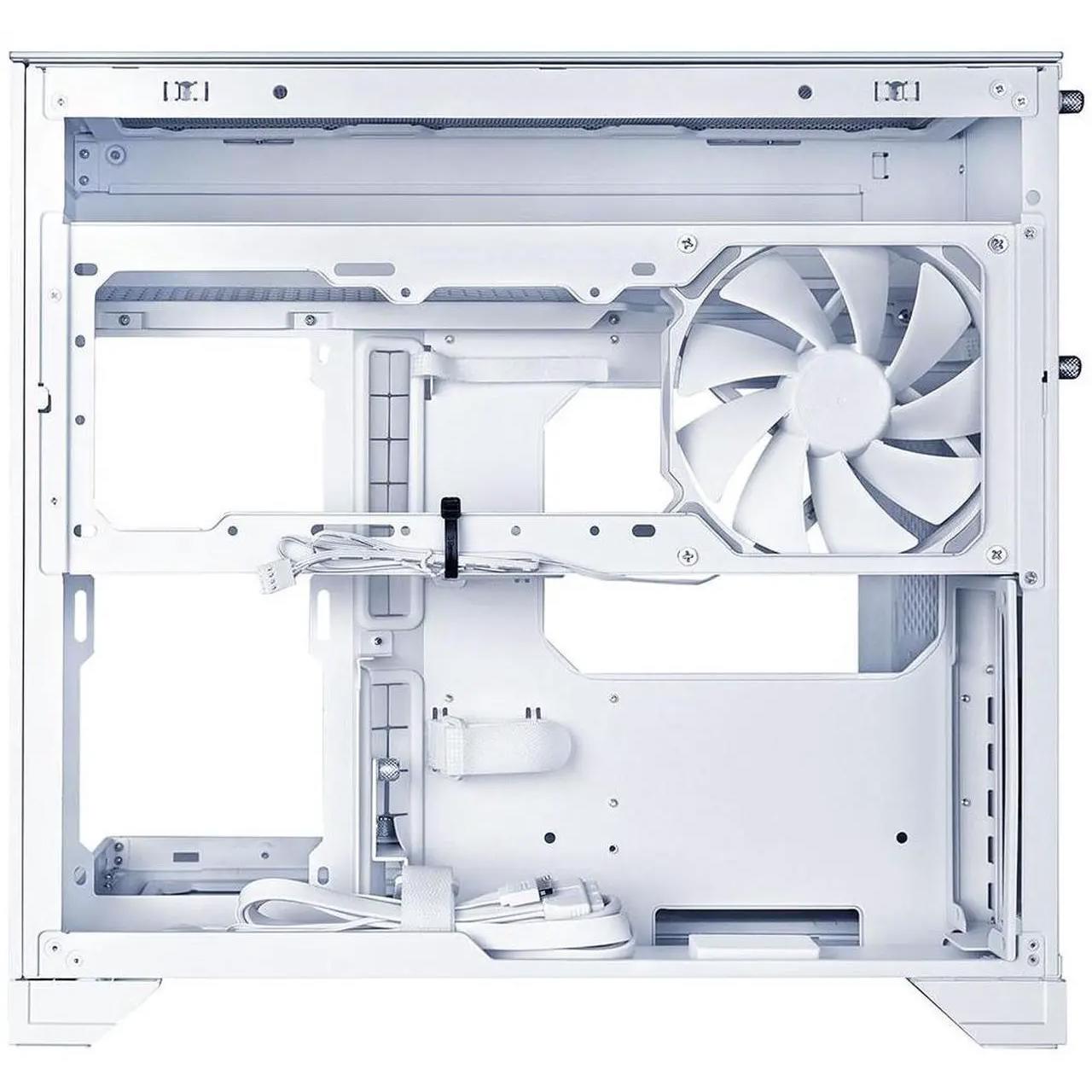 A large main feature product image of Lian Li O11 Vision-M Micro Tower Case (White)