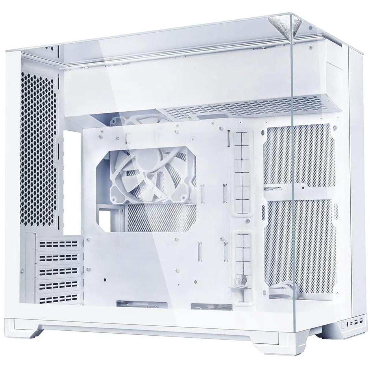 A large main feature product image of Lian Li O11 Vision-M Micro Tower Case (White)