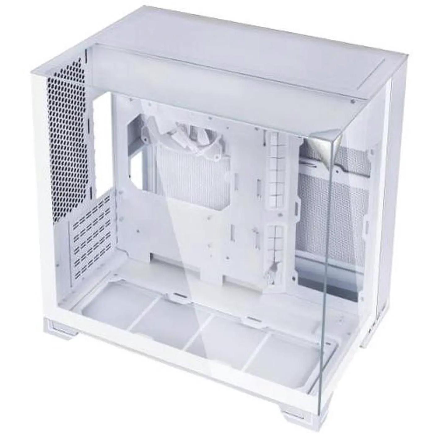 A large main feature product image of Lian Li O11 Vision-M Micro Tower Case (White)