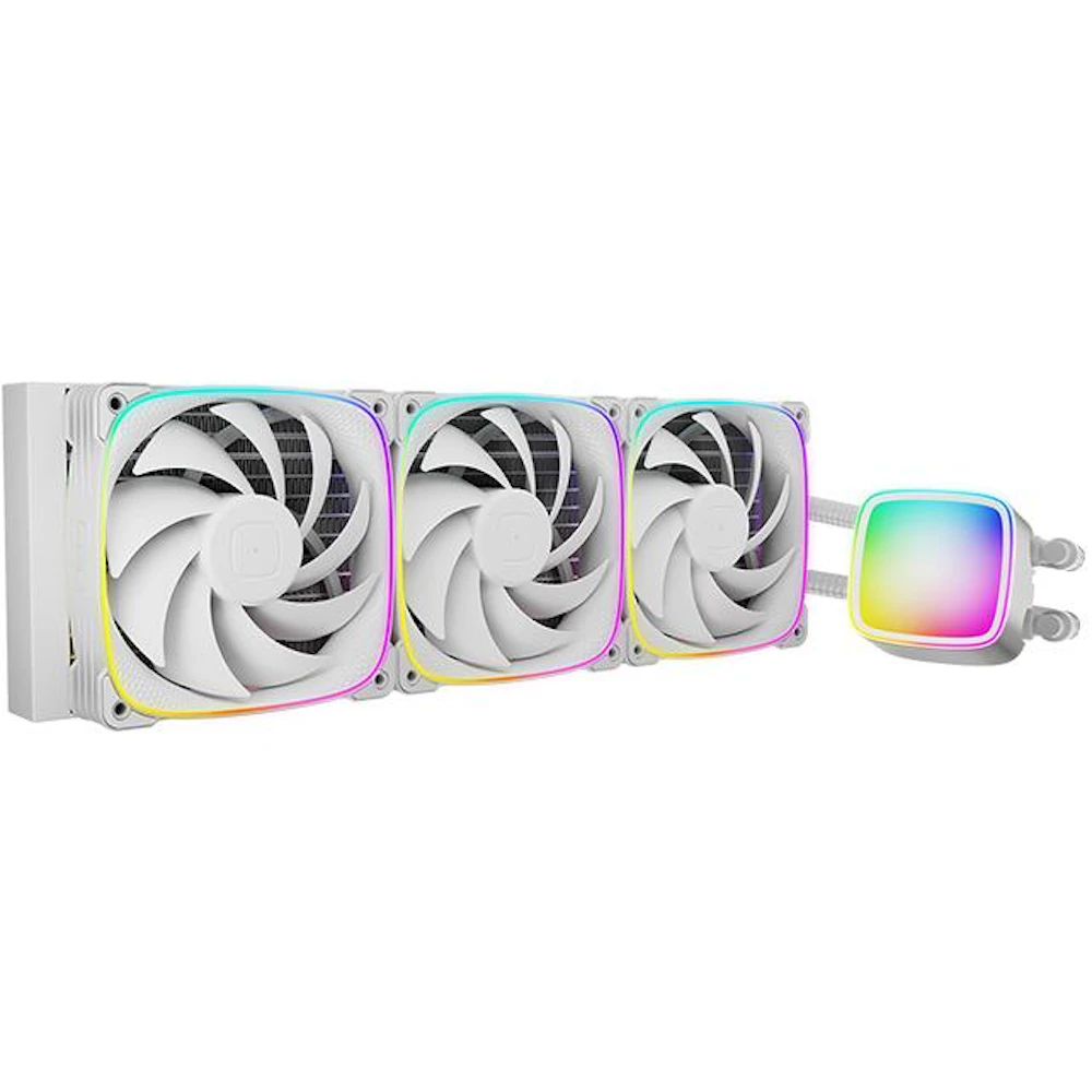 Geometric Future Eskimo Plus 360mm ARGB AIO Liquid CPU Cooler w/ 30mm Fans (White)