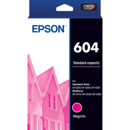 A large main feature product image of Epson 604 Magenta Ink Cartridge