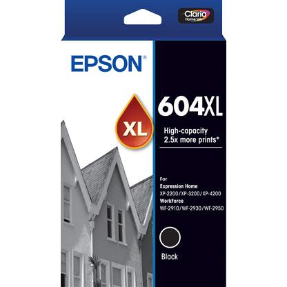 A large main feature product image of Epson 604XL Black Ink Cartridge