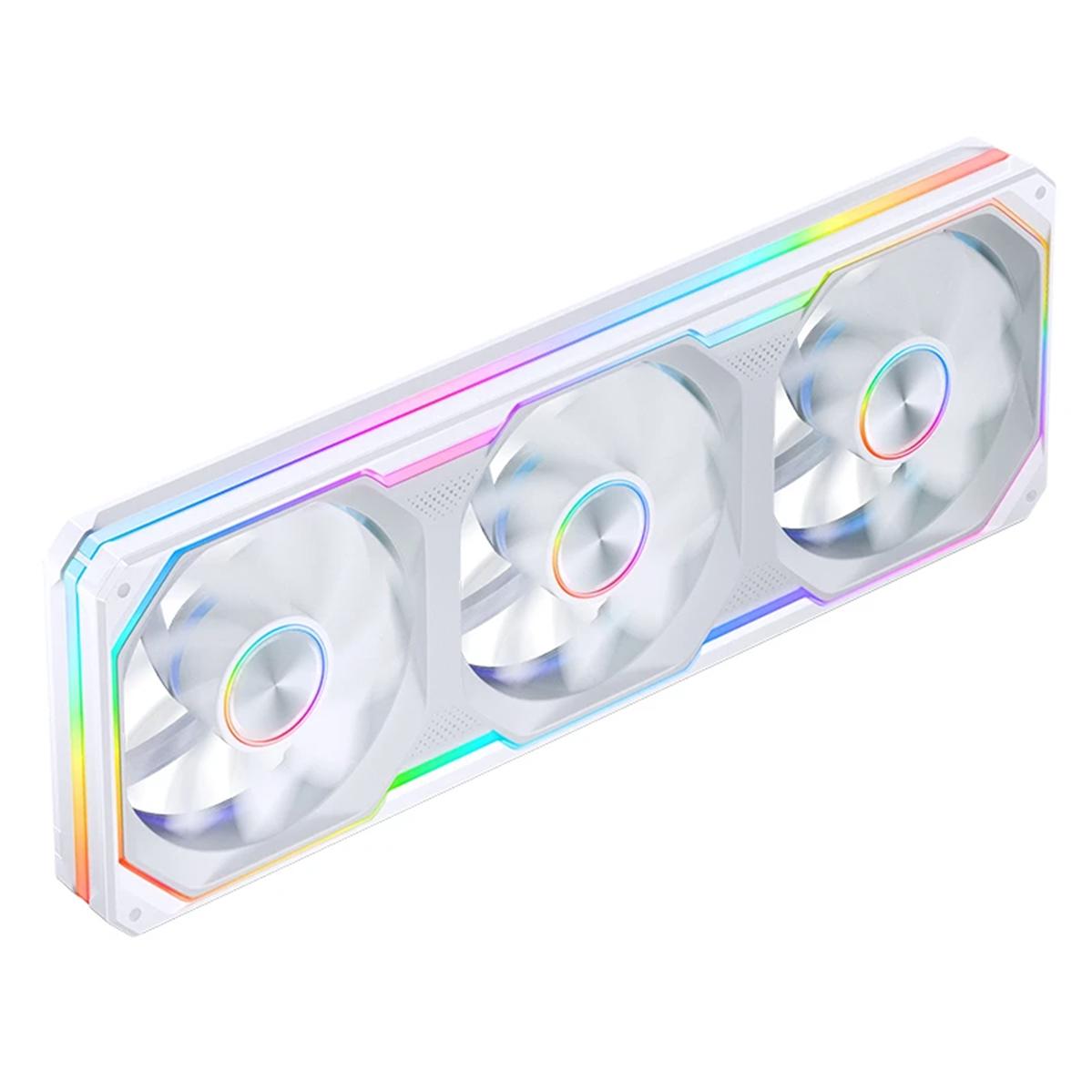 A large main feature product image of Jonsbo XA-360 ARGB 360mm PWM Reverse Blade Triple Block Fan (White)