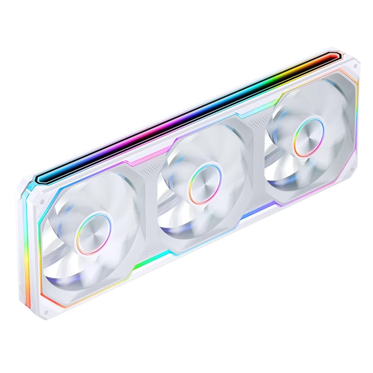 A large main feature product image of Jonsbo XA-360 ARGB 360mm PWM Reverse Blade Triple Block Fan (White)