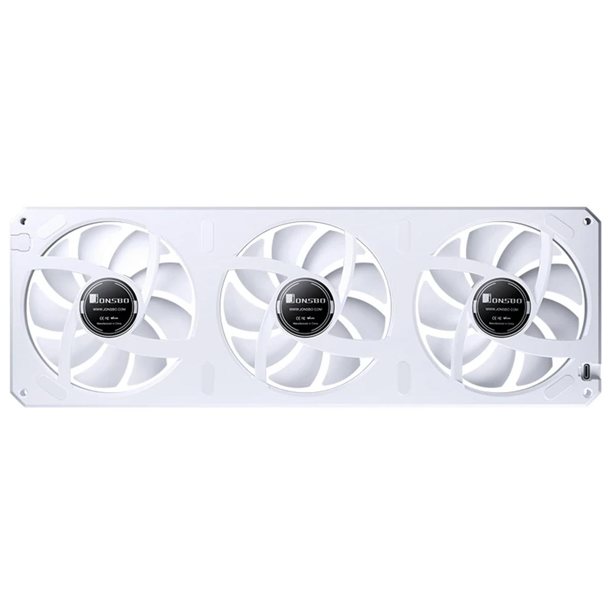 A large main feature product image of Jonsbo XA-360 ARGB 360mm PWM Reverse Blade Triple Block Fan (White)
