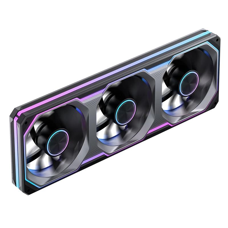 A large main feature product image of Jonsbo XA-360 ARGB 360mm PWM Reverse Blade Triple Block Fan (Black)