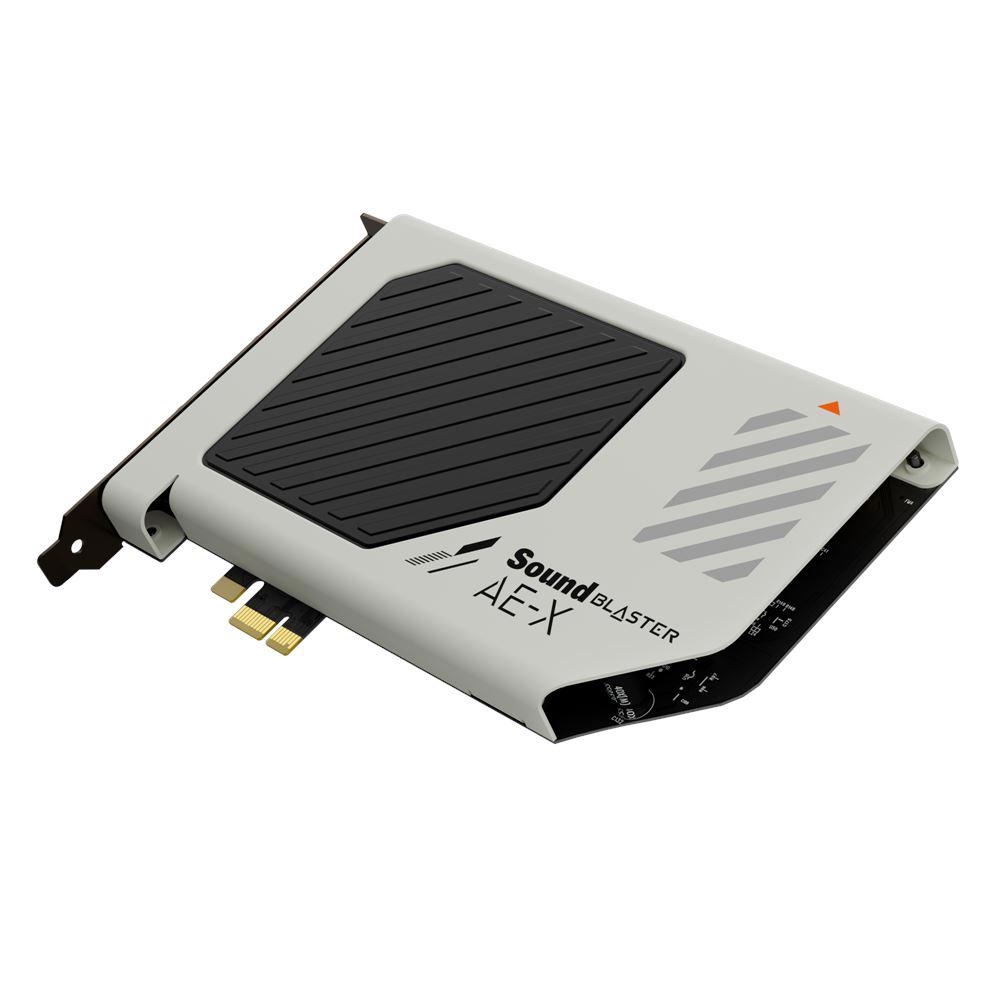 A large main feature product image of Creative Sound Blaster AE-X Hi-Res PCIe Sound Card