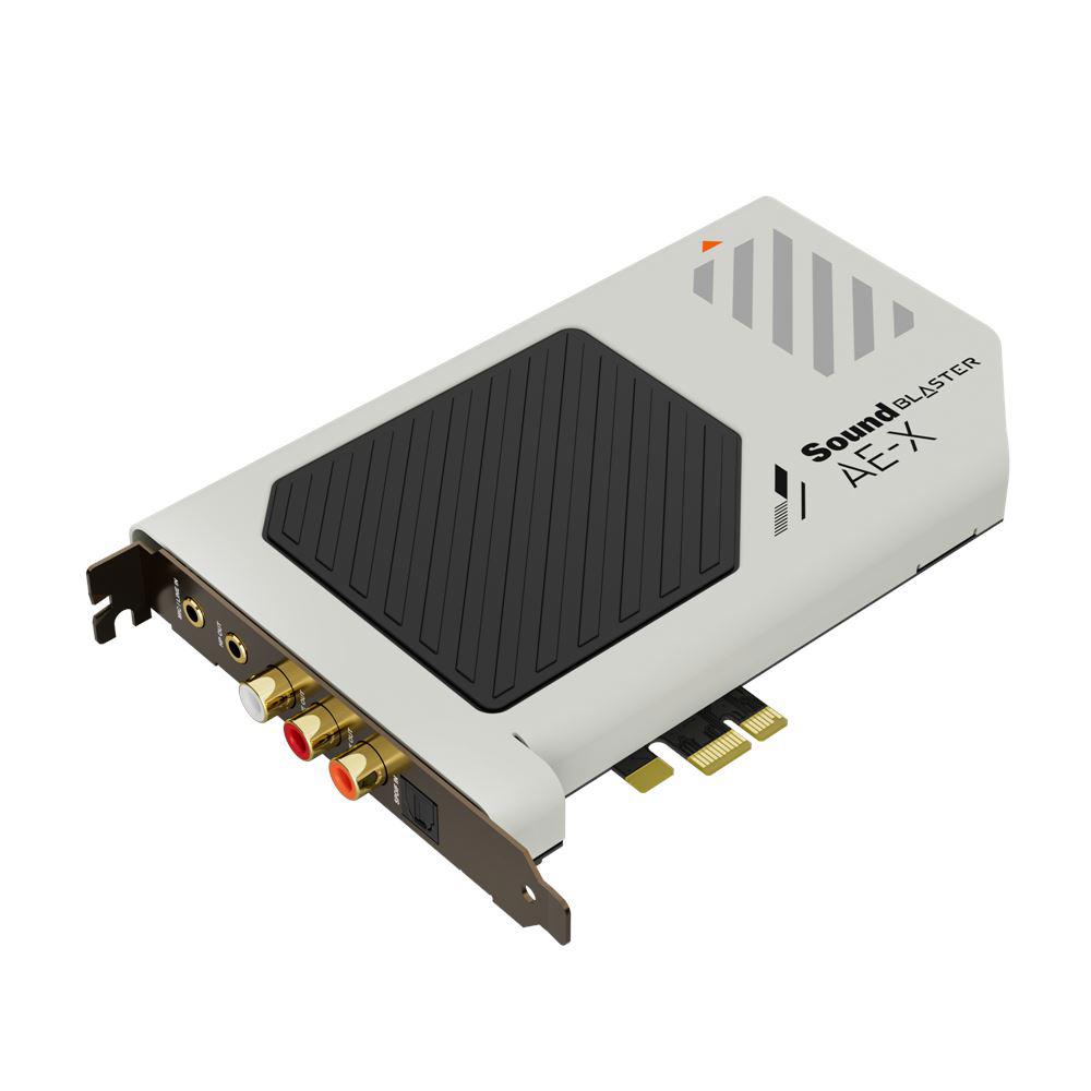 A large main feature product image of Creative Sound Blaster AE-X Hi-Res PCIe Sound Card
