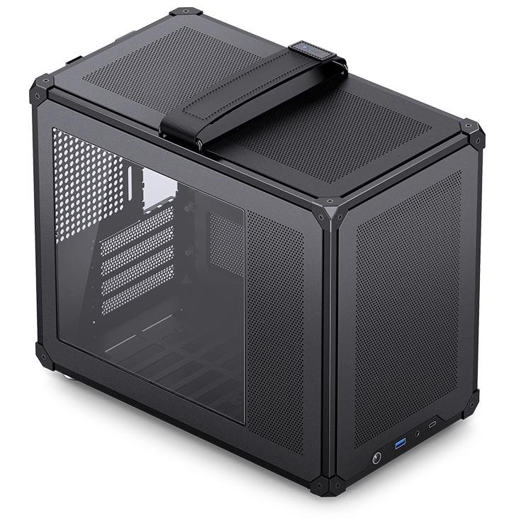 A large main feature product image of EX-DEMO Jonsbo C6 Max SFF 20L mATX Case (Black)