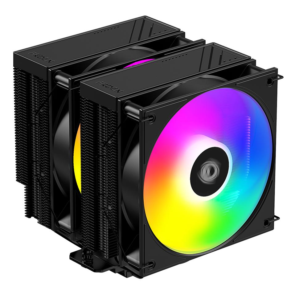 A large main feature product image of ID-COOLING FROZN A620 PRO XE ARGB Dual-Tower CPU Cooler (Black)