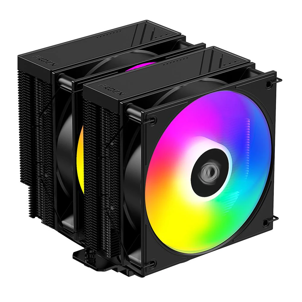 A large main feature product image of ID-COOLING FROZN A620 PRO XE ARGB Dual-Tower CPU Cooler (Black)
