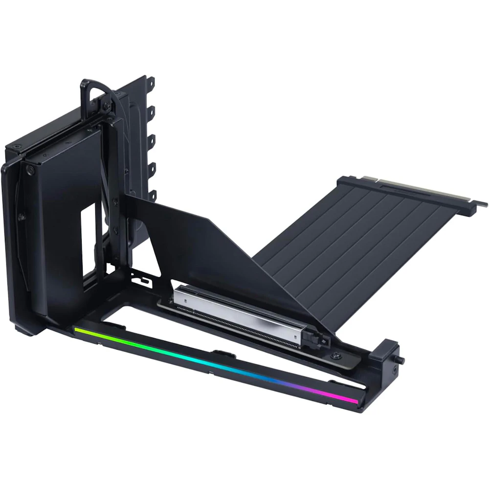 A large main feature product image of Lian Li Universal 4-Slot Vertical GPU Kit with PCIe 5.0 Riser (Black)