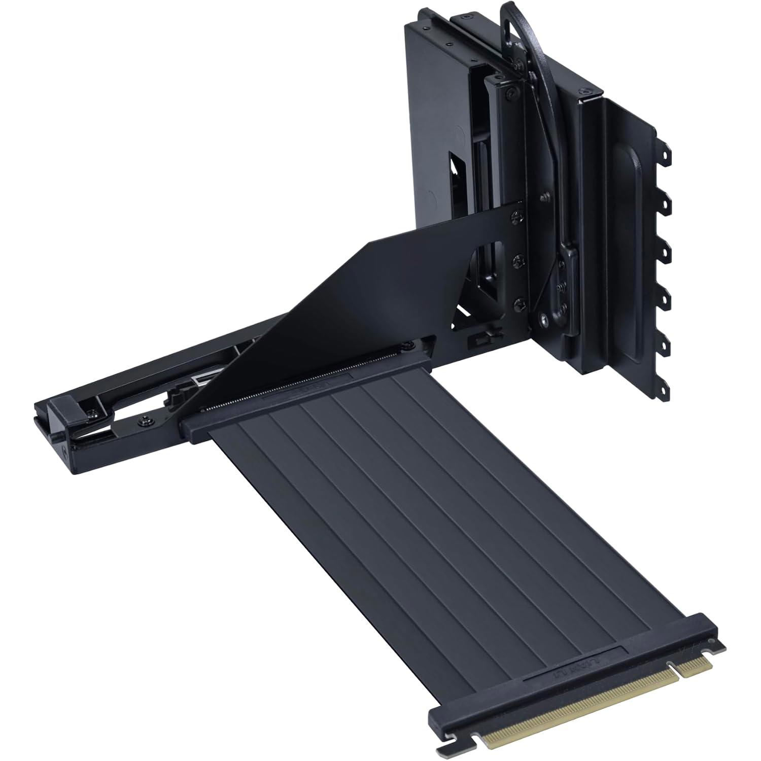 A large main feature product image of Lian Li Universal 4-Slot Vertical GPU Kit with PCIe 5.0 Riser (Black)