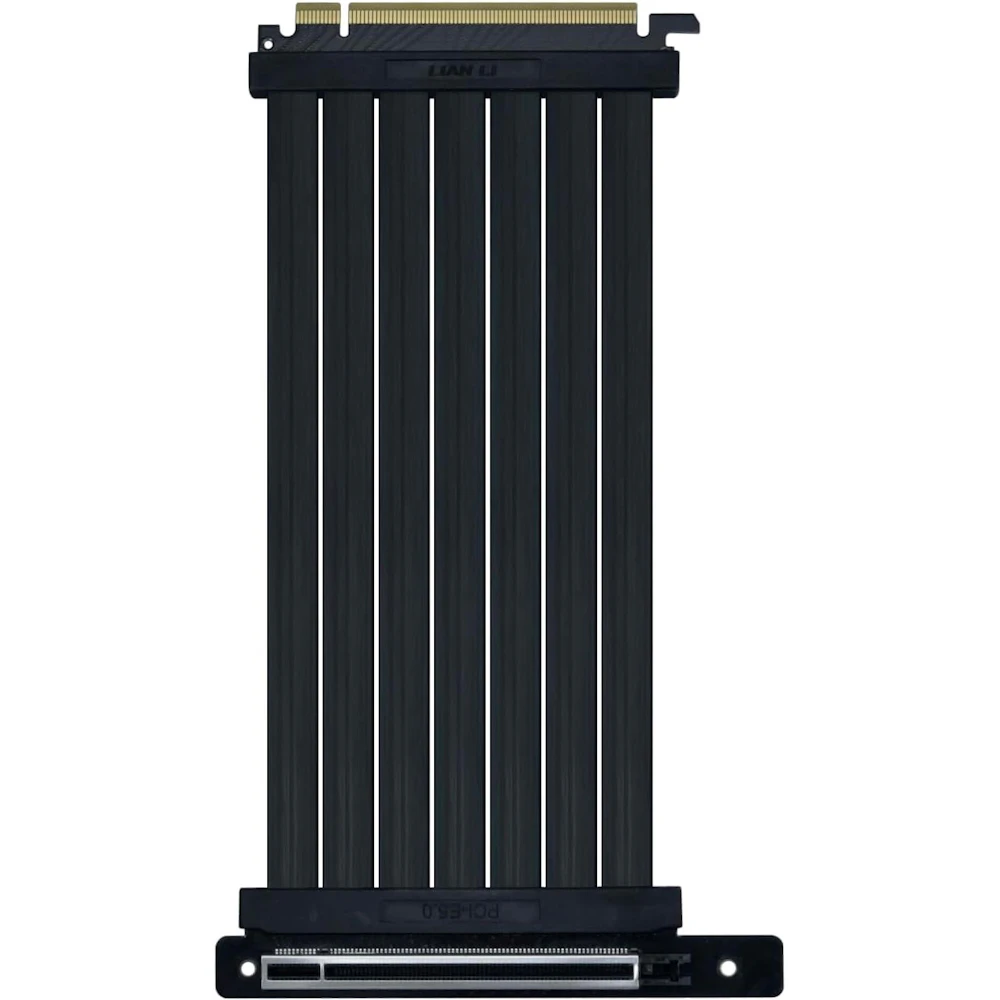 A large main feature product image of Lian Li Universal 4-Slot Vertical GPU Kit with PCIe 5.0 Riser (Black)