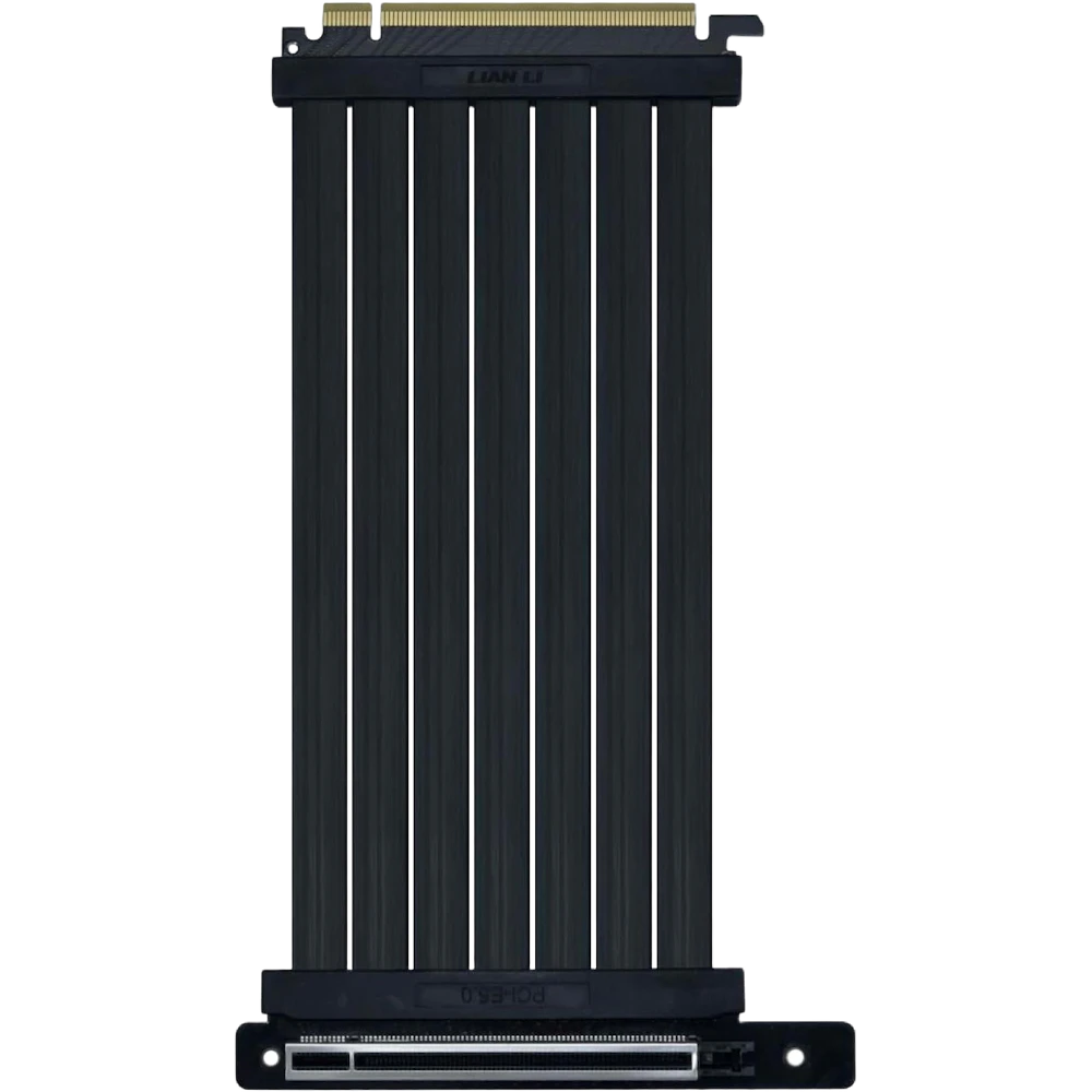 A large main feature product image of Lian Li Universal 4-Slot Vertical GPU Kit with PCIe 5.0 Riser (Black)