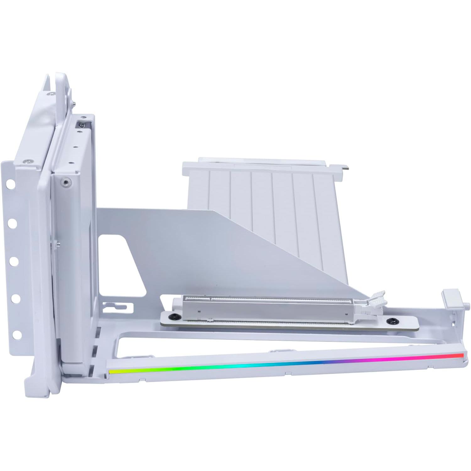 A large main feature product image of Lian Li Universal 4-Slot Vertical GPU Kit with PCIe 5.0 Riser (White)