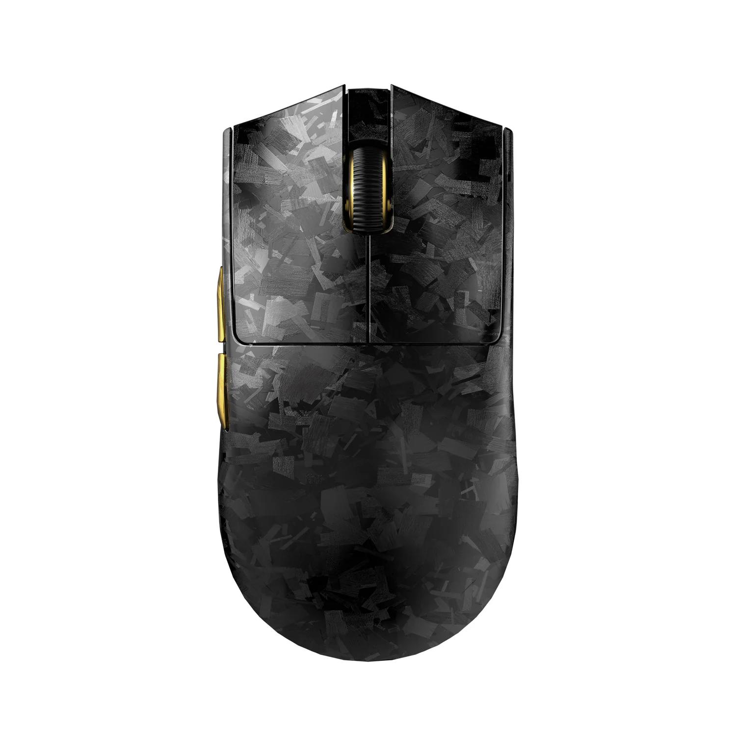 A large main feature product image of YUNZII M2 Dual 8K Tri-Mode Wireless Carbon Fiber Gaming Mouse (Black)