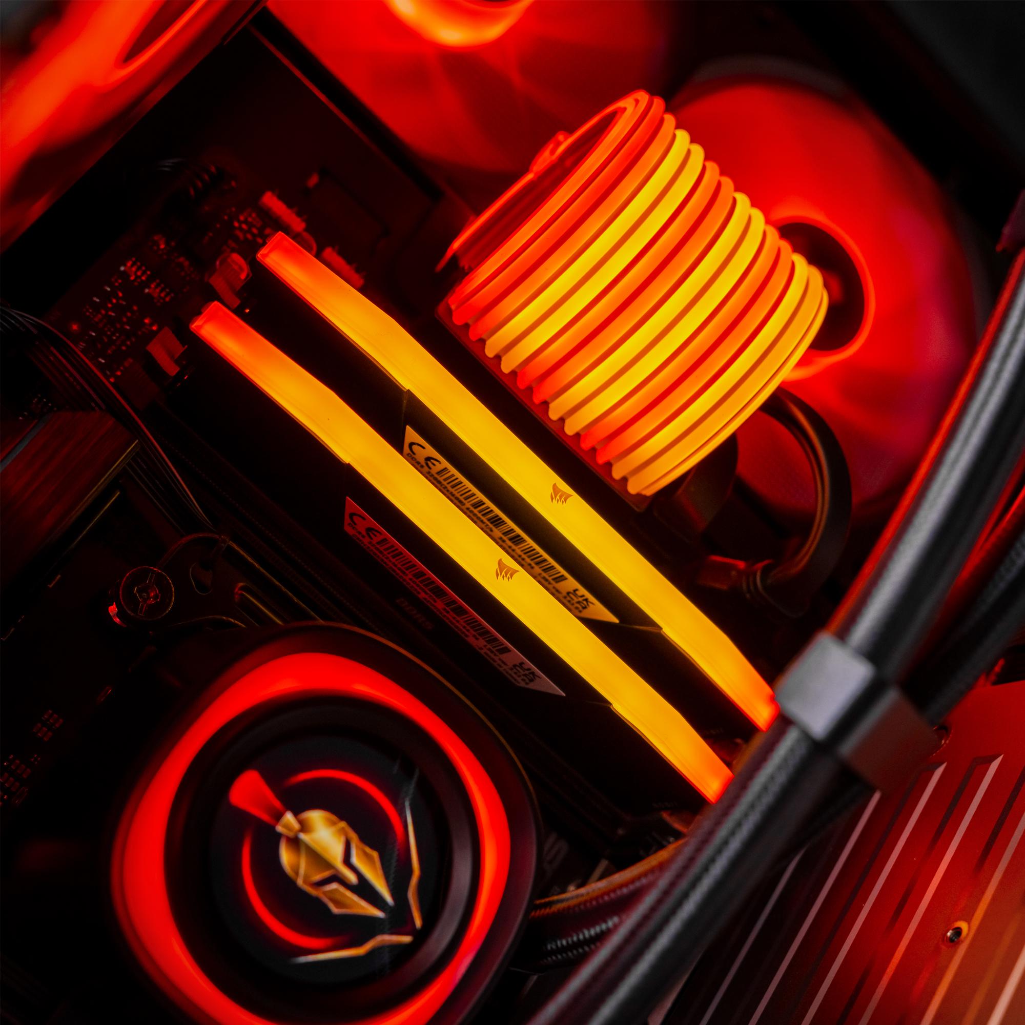 A large main feature product image of PLE Ares RTX 5080 Prebuilt Ready To Go Gaming PC