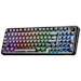 A product image of YUNZII X98 Transparent QMK/VIA Wireless Mechanical Keyboard (Black) (Snow Linear Switch)