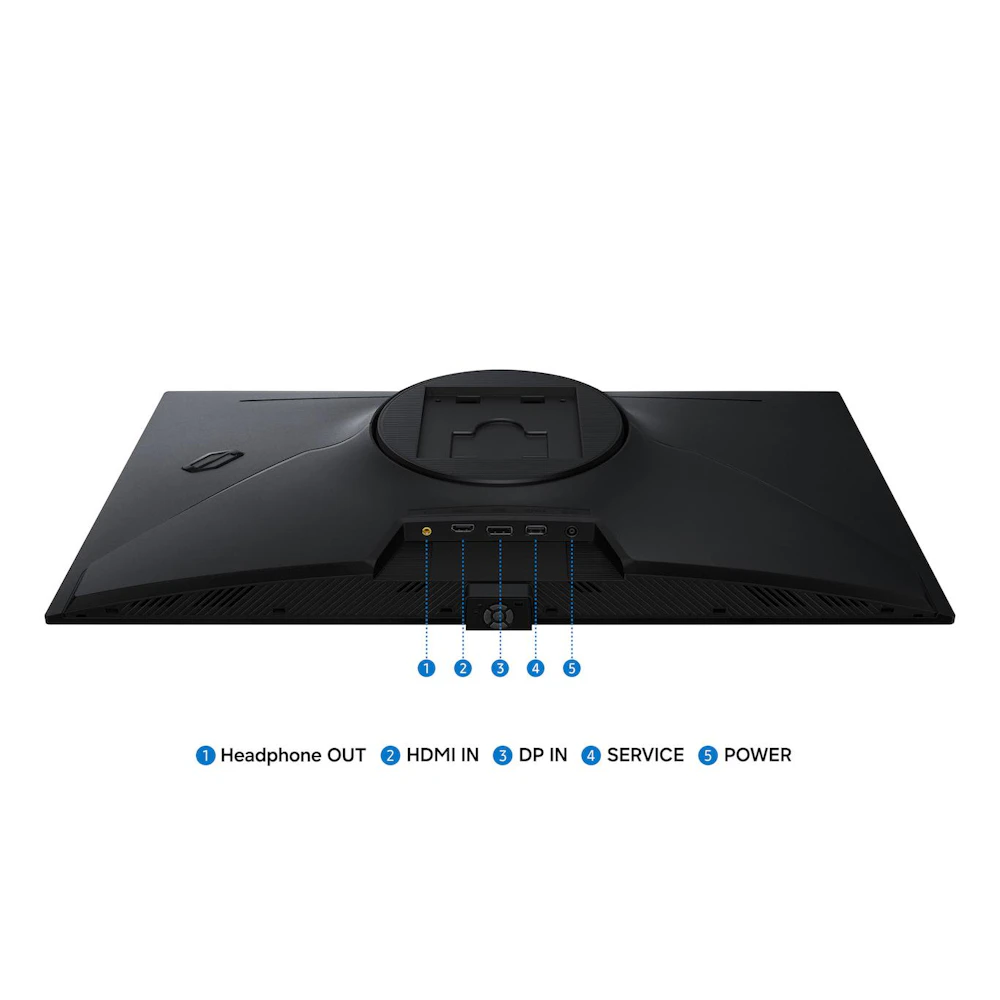 A large main feature product image of Samsung Odyssey OLED G7 G70SH - 27" 4K 2160p 165Hz 0.03ms Gaming Monitor