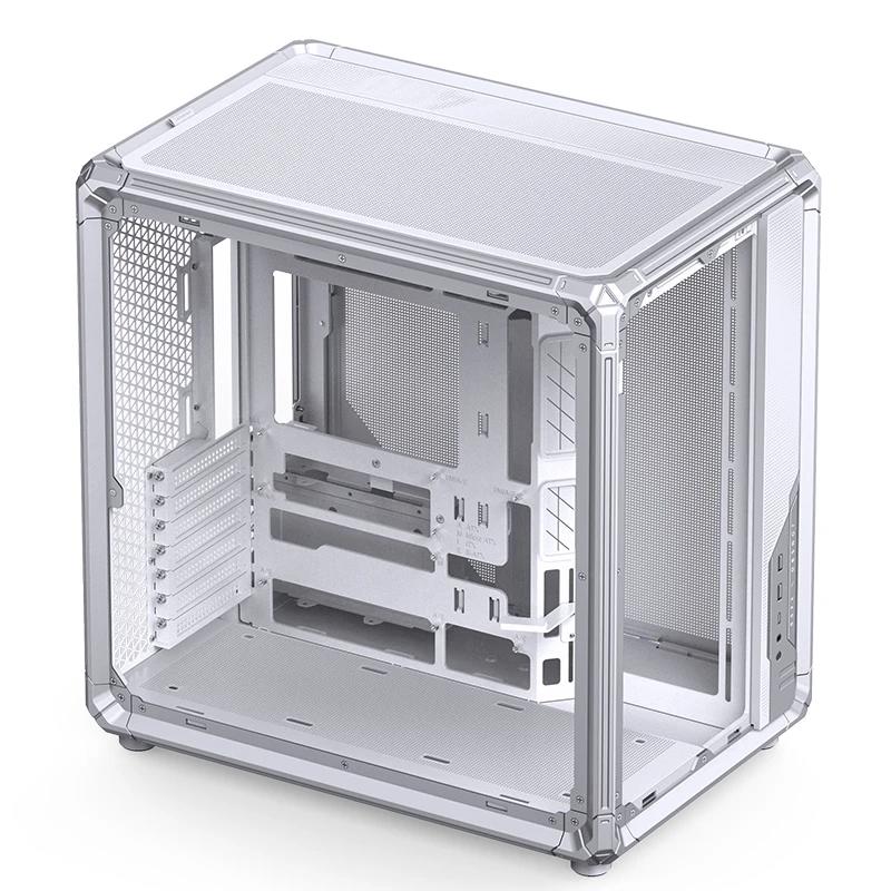 A large main feature product image of Jonsbo X400 Dual-Chamber Aluminium Frame Mid Tower Case (White)