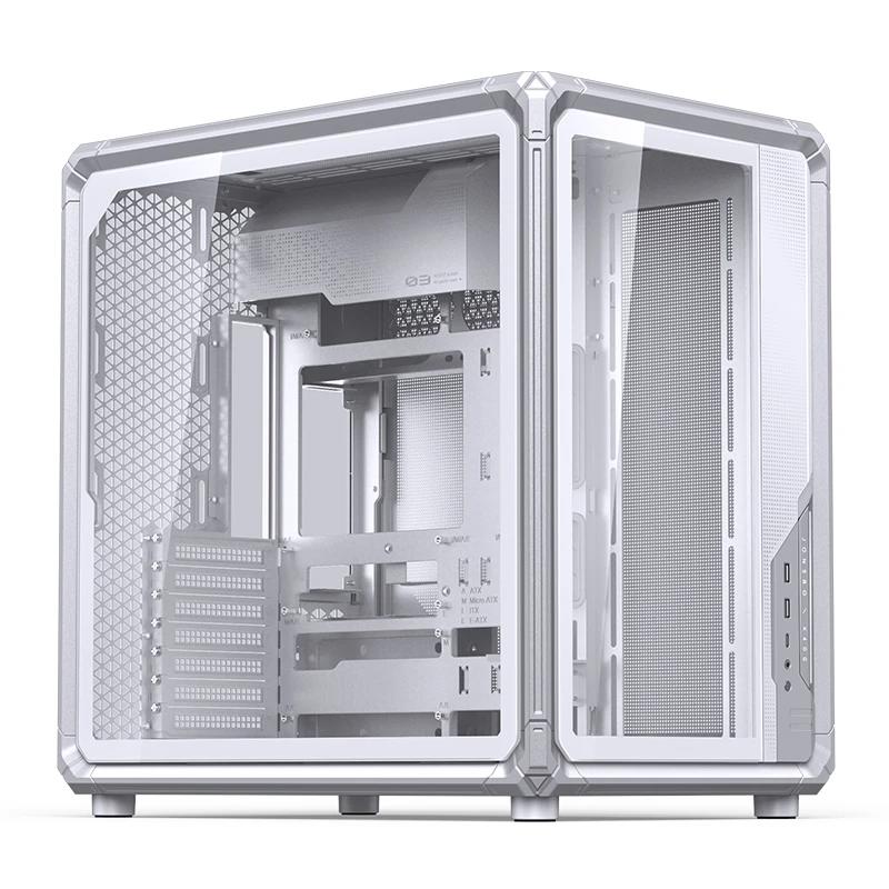 A large main feature product image of Jonsbo X400 Dual-Chamber Aluminium Frame Mid Tower Case (White)