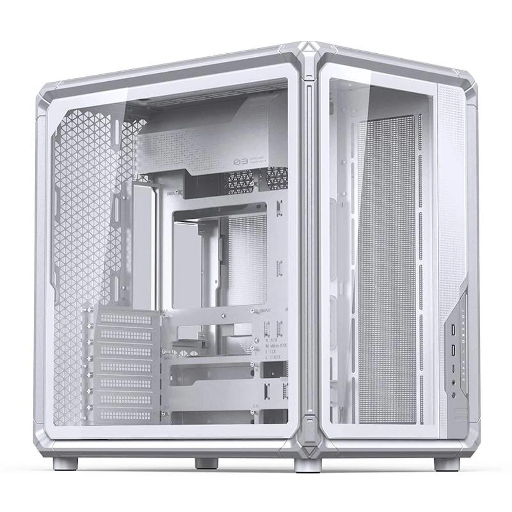 Jonsbo X400 Dual-Chamber Aluminium Frame Mid Tower Case (White)