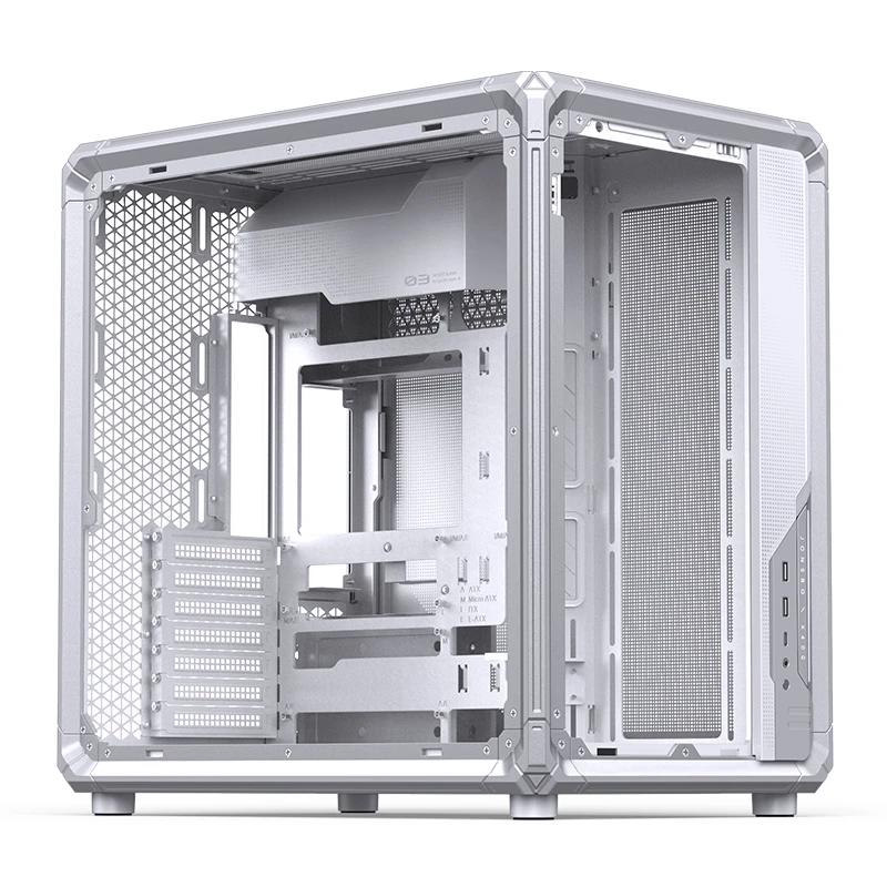 A large main feature product image of Jonsbo X400 Dual-Chamber Aluminium Frame Mid Tower Case (White)