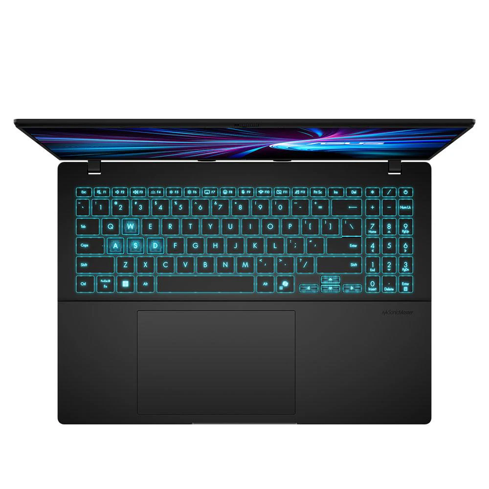 A large main feature product image of ASUS Gaming V16 (V3607) - 16" 144Hz, Core 7 240H, RTX 5050, 32GB/1TB - Win 11 Notebook