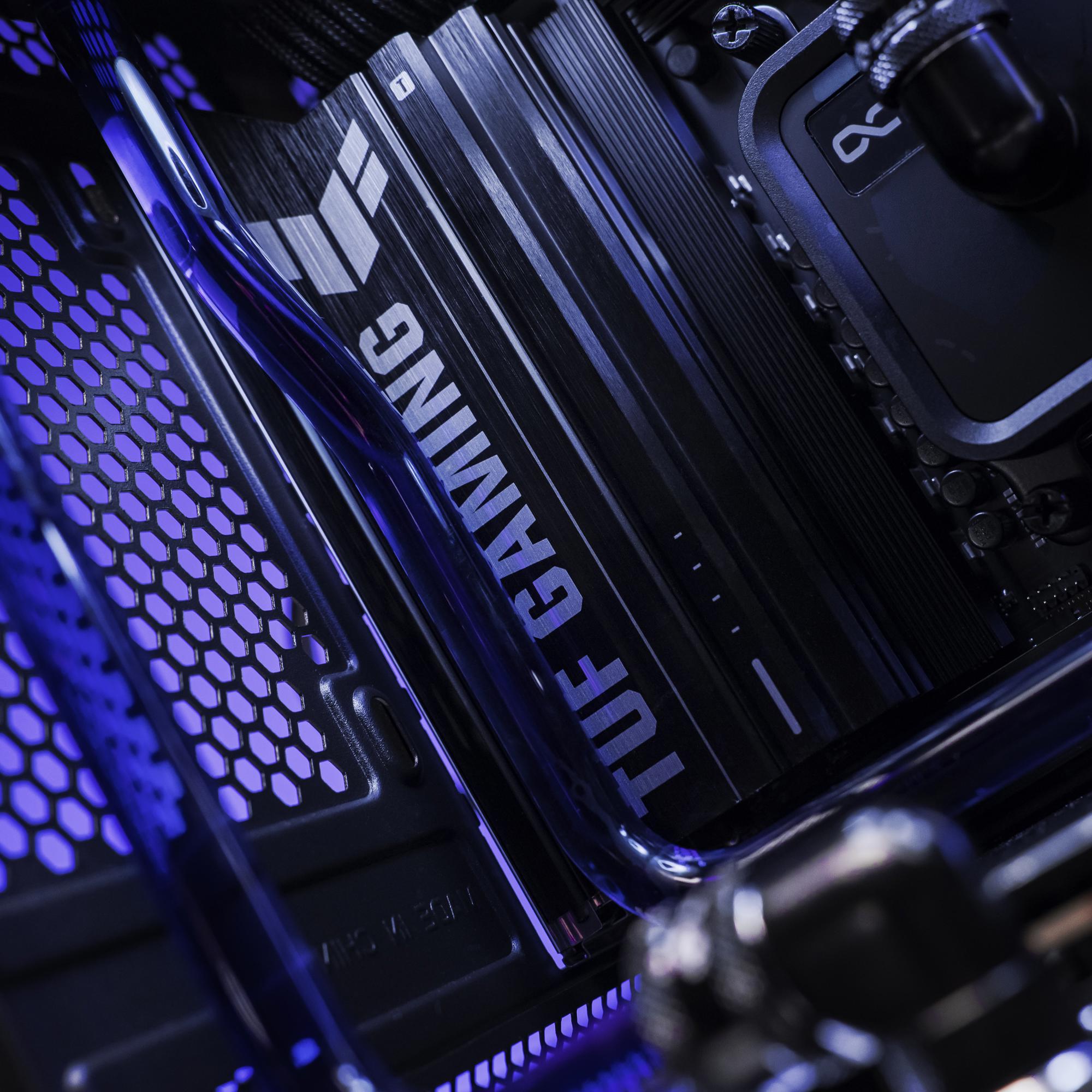 A large main feature product image of PLE Royal RX 9070 XT Prebuilt Ready To Go Gaming PC
