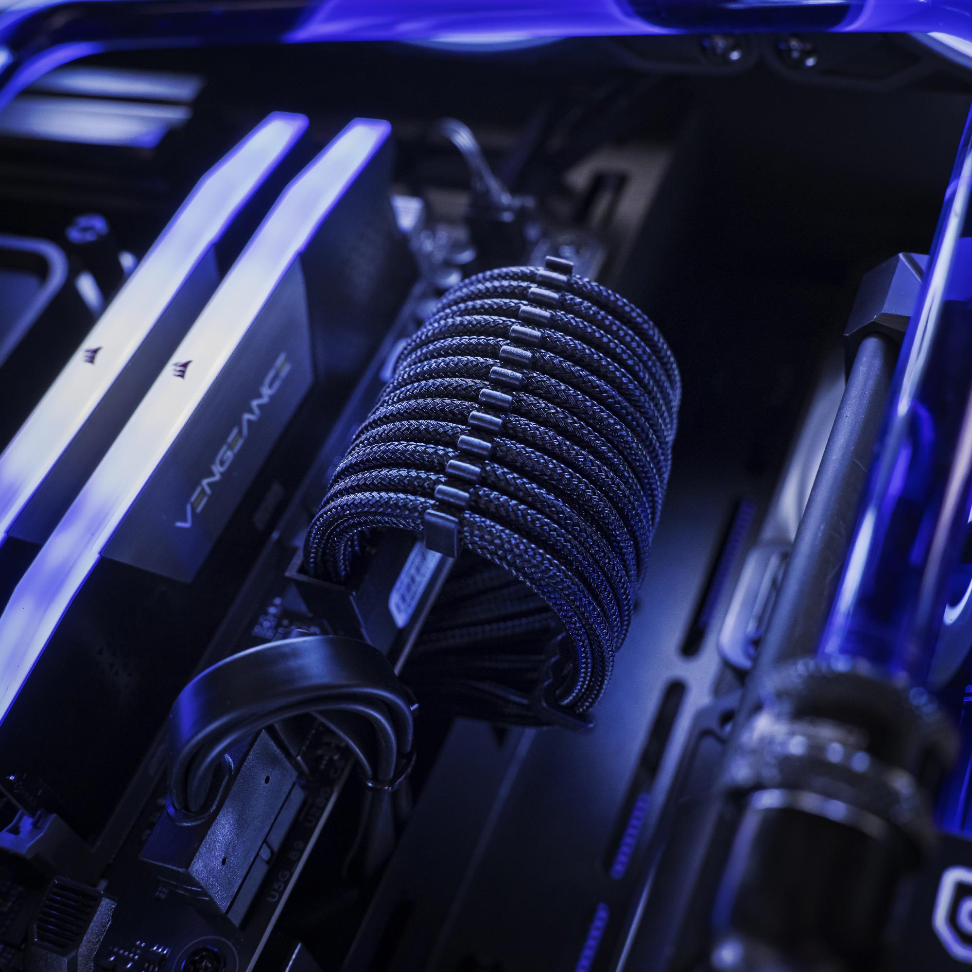 A large main feature product image of PLE Royal RX 9070 XT Prebuilt Ready To Go Gaming PC