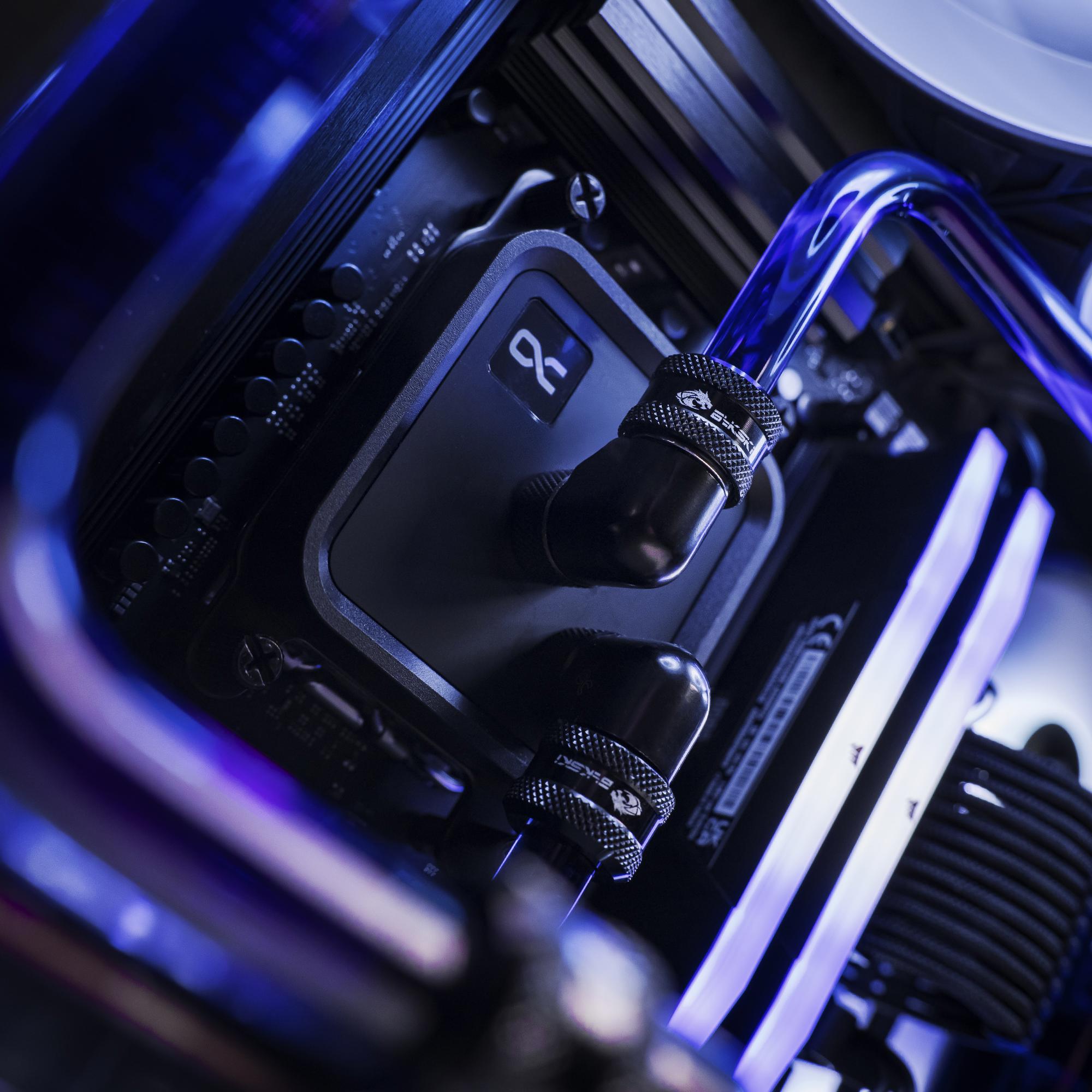 A large main feature product image of PLE Royal RX 9070 XT Prebuilt Ready To Go Gaming PC