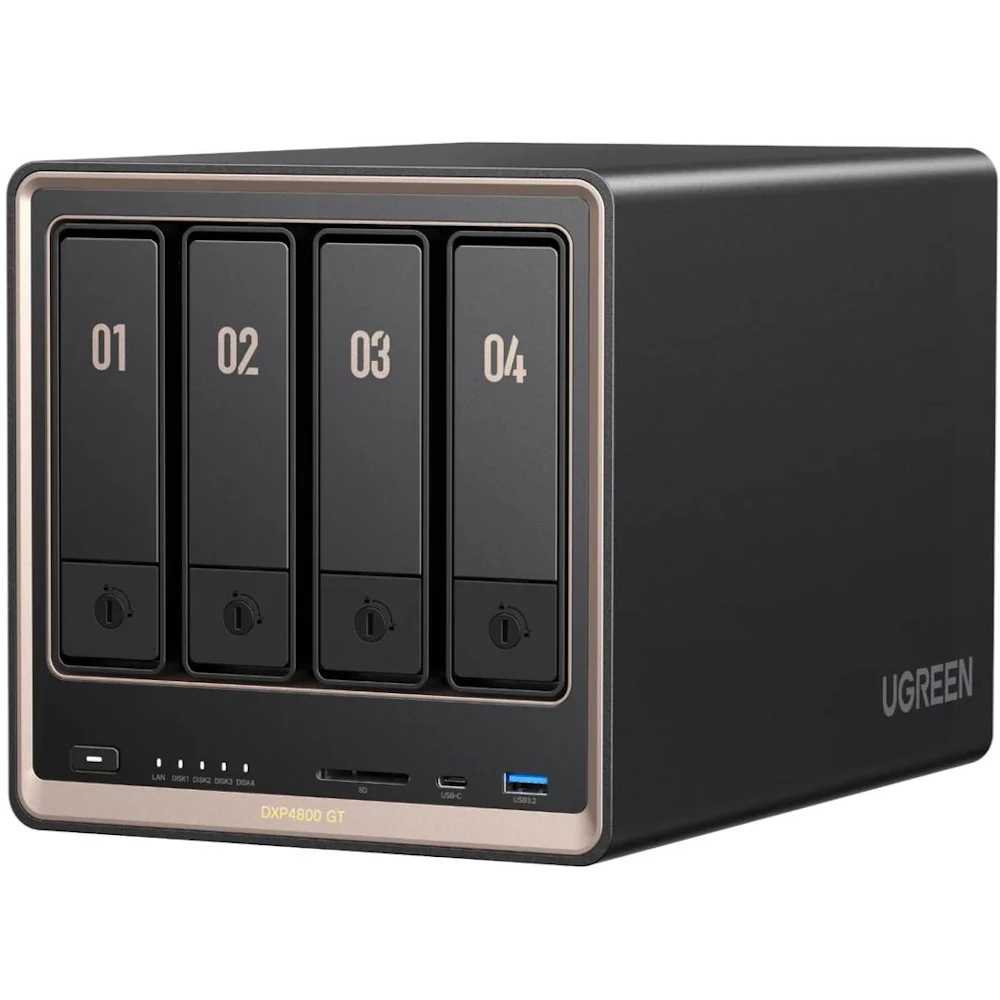 UGREEN NASync DXP4800GT 4-Bay NAS (3.7GHz Ryzen 4-Core, 8GB RAM, 10GbE)