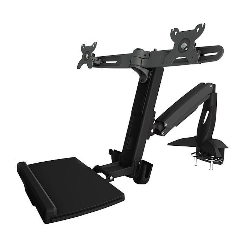 Aavara WS742 Clamp Dual Monitor Workstation Stand (15 to 24")
