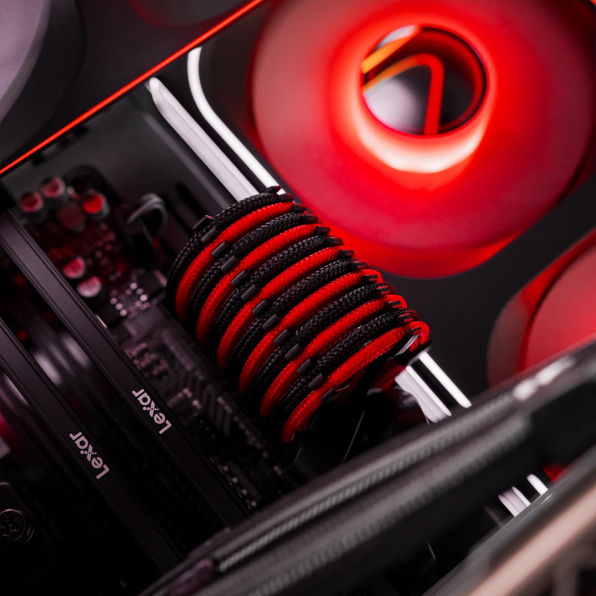 A large main feature product image of PLE 35th Anniversary RX 9070 XT Prebuilt Ready To Go Gaming PC