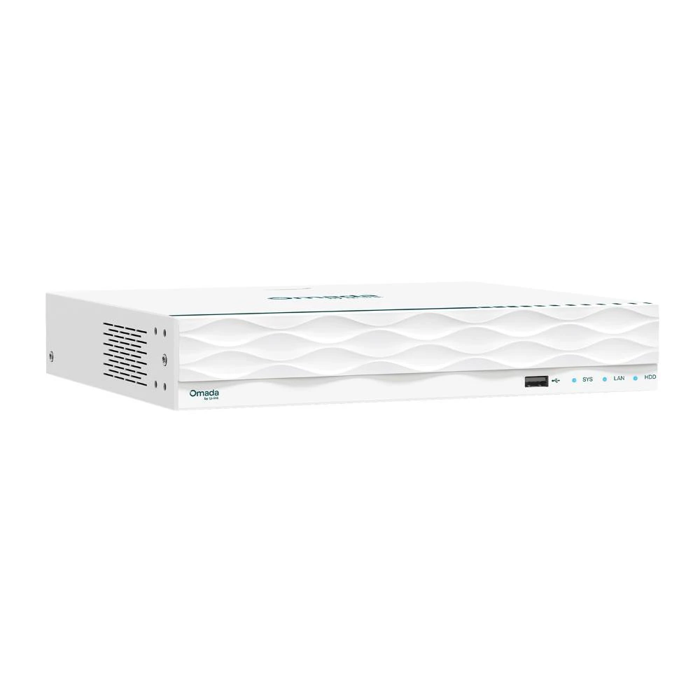 A large main feature product image of TP-Link Omada T8S4-2T 8MP Turret PoE Security Camera System with 2TB HDD
