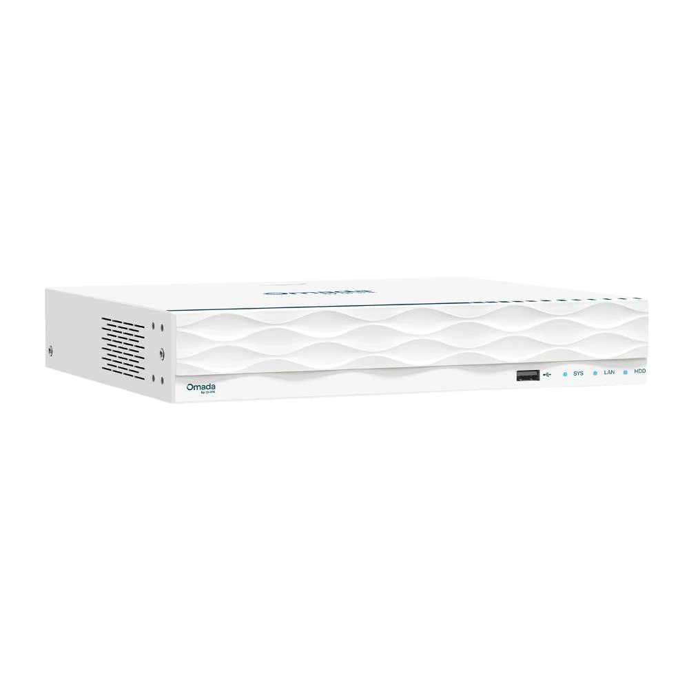 A large main feature product image of TP-Link Omada T8S4-2T 8MP Turret PoE Security Camera System with 2TB HDD