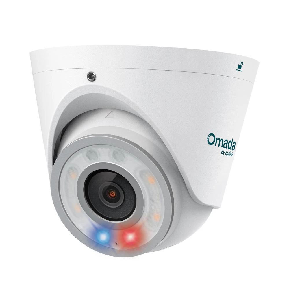 A large main feature product image of TP-Link Omada 8MP Turret PoE Security Camera