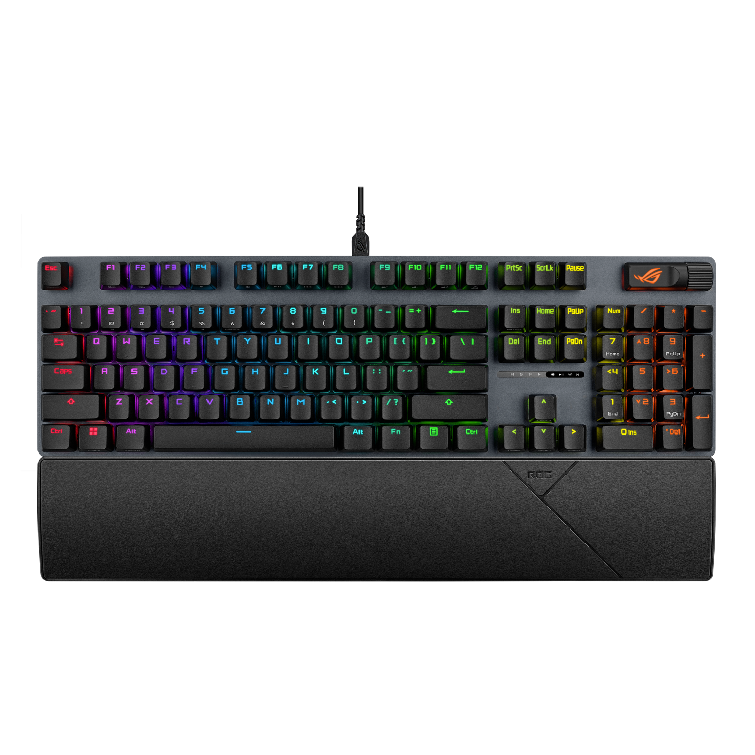 A large main feature product image of ASUS ROG Strix Scope II X Wired Gaming Keyboard - PBT Storm Switch