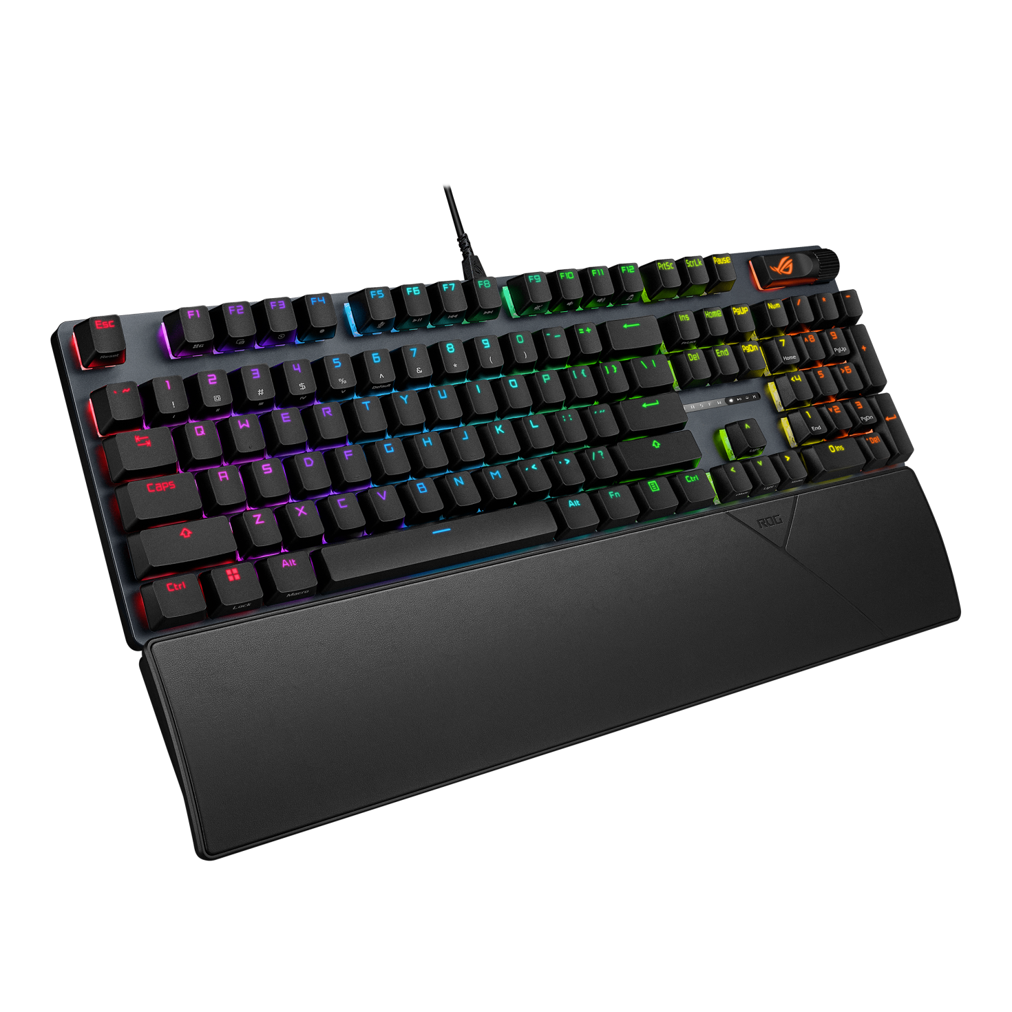 A large main feature product image of ASUS ROG Strix Scope II X Wired Gaming Keyboard - PBT Storm Switch