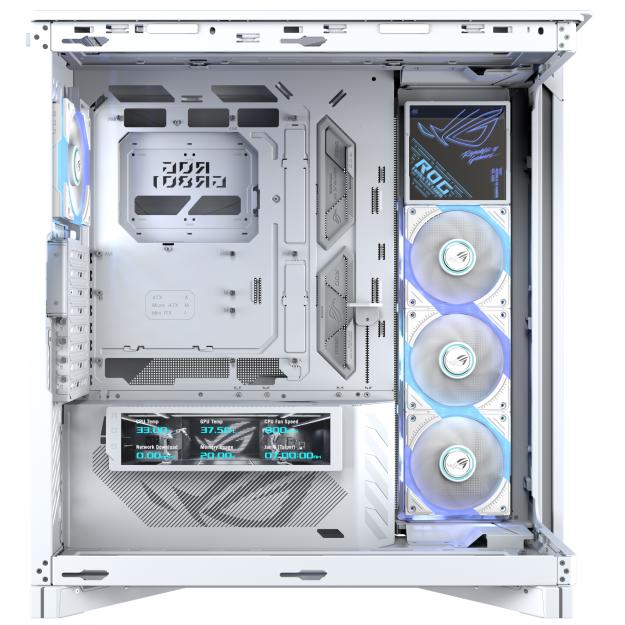 A large main feature product image of ASUS ROG Cronox ARGB GR801 Full Tower Case - White