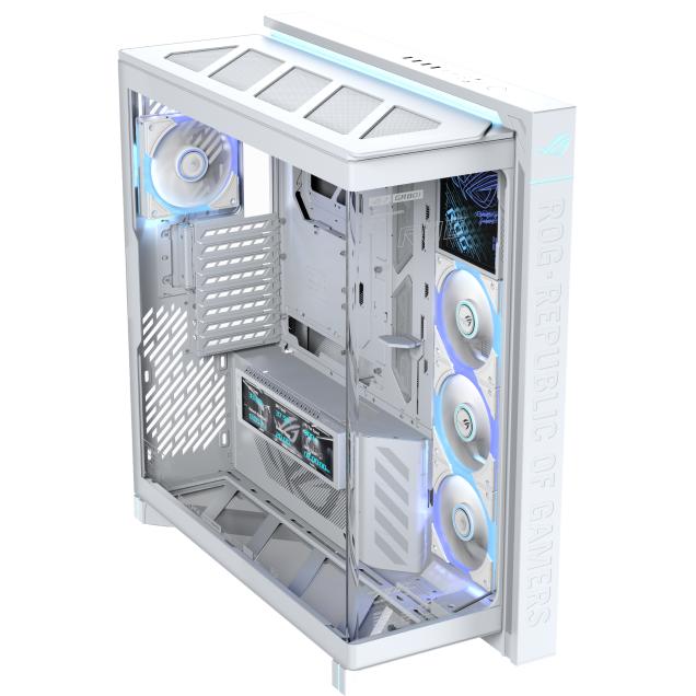 A large main feature product image of ASUS ROG Cronox ARGB GR801 Full Tower Case - White