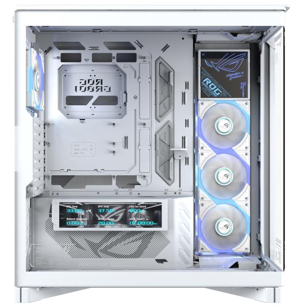A large main feature product image of ASUS ROG Cronox ARGB GR801 Full Tower Case - White