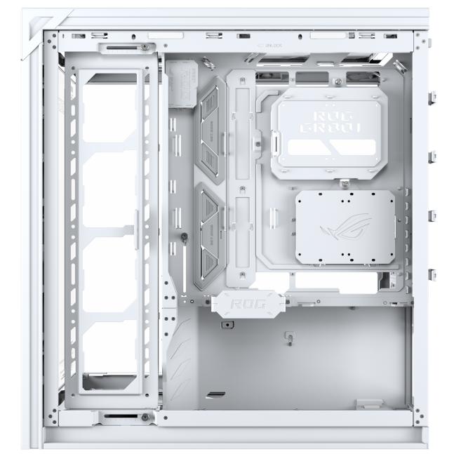 A large main feature product image of ASUS ROG Cronox ARGB GR801 Full Tower Case - White