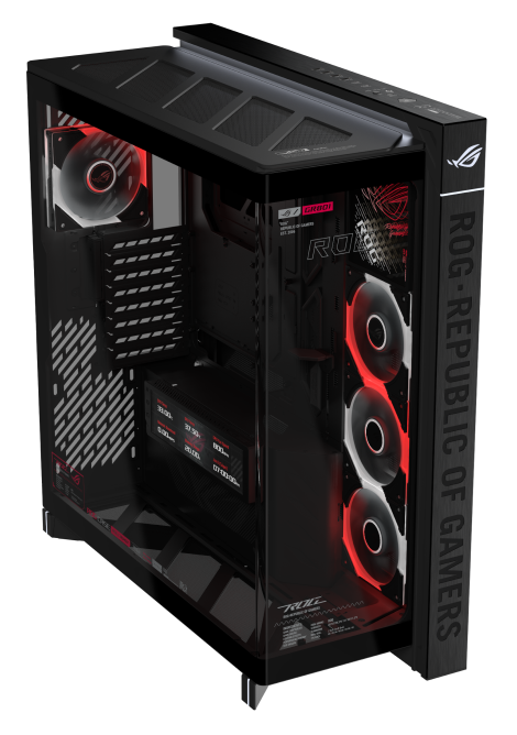 A large main feature product image of ASUS ROG Cronox ARGB GR801 Full Tower Case - Black
